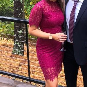 Maroon lace dress